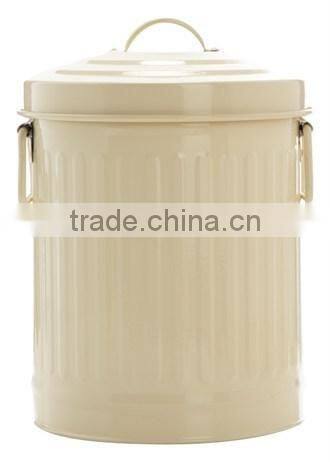 Bulk metal pet food container