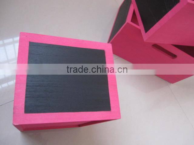 Wholesale wooden crates with chalk board front