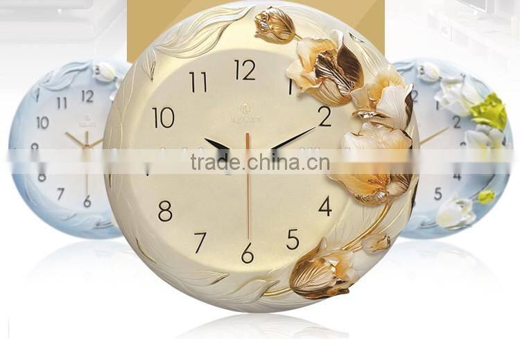 M0010 Momoda Living room Creative modern fancy elegant 3D flower wall clock Quiet quiet quartz decoration large wall clock
