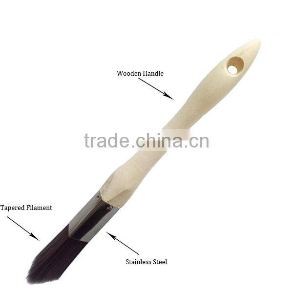 Stainless Steel Tapered Filament Brush Paint Wooden Handle Triangle Paint Brush