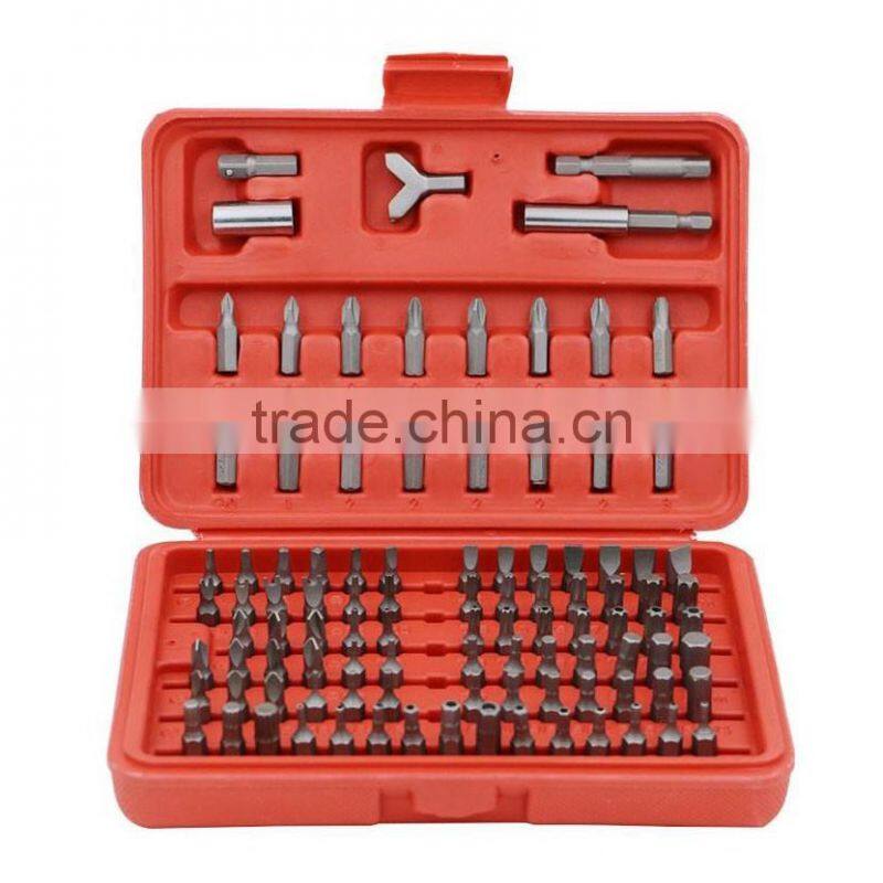 100pcs Screwdriver Bits Set Torx Slotted Phillips Hex Pozidriver Spllne Robertson SPneer Cluth bits Tri-wing Socket Driver Bit