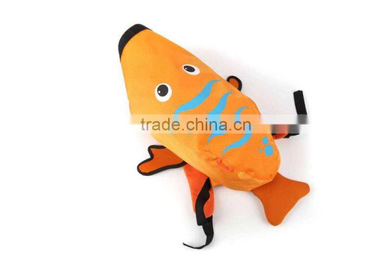 2015 popular designs hot selling 3D fish backpack kids gift bag