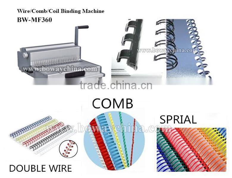 MF360 Multifunction all in 1 wire binding/coil binding/comb binding machine
