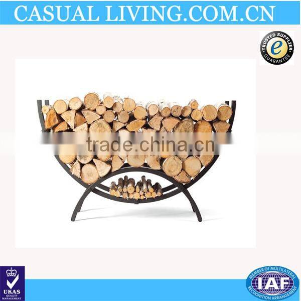 High Quality Iron 5 Foot Crescent Fire Log Holder