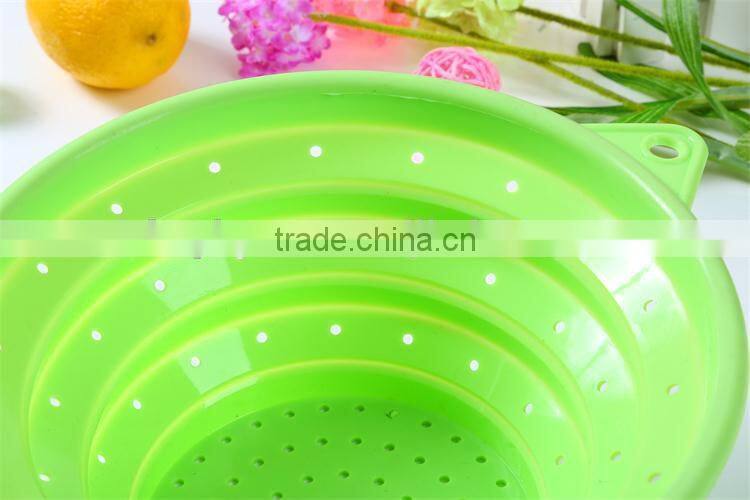 Food Grade Material Foldable Silicone Washing Up Bowl,Silicone Strainer