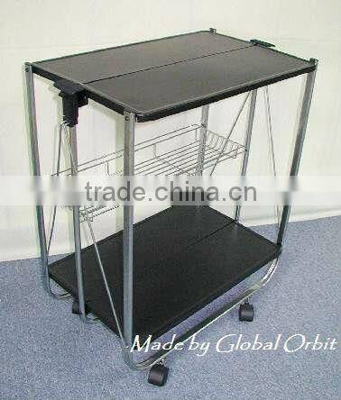 dining serving kitchen foldable trolley cart