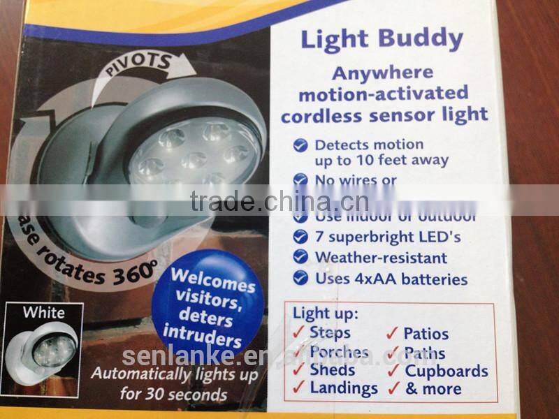2014 hot!!!! 360 wireless proximity LED motion sensor light with CE