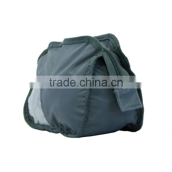 travel makeup vanity bag, foldable hanging cosmetic bag with ID Holder Back