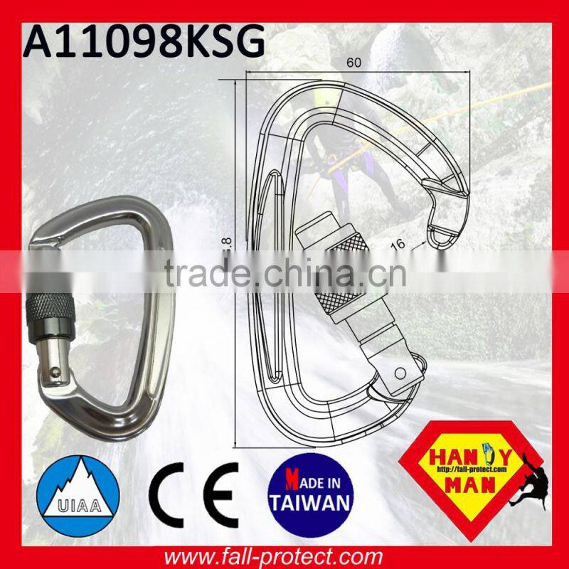 With CE & UIAA Rock Climbing Mountaineer Aluminum Carabiner For Rescue