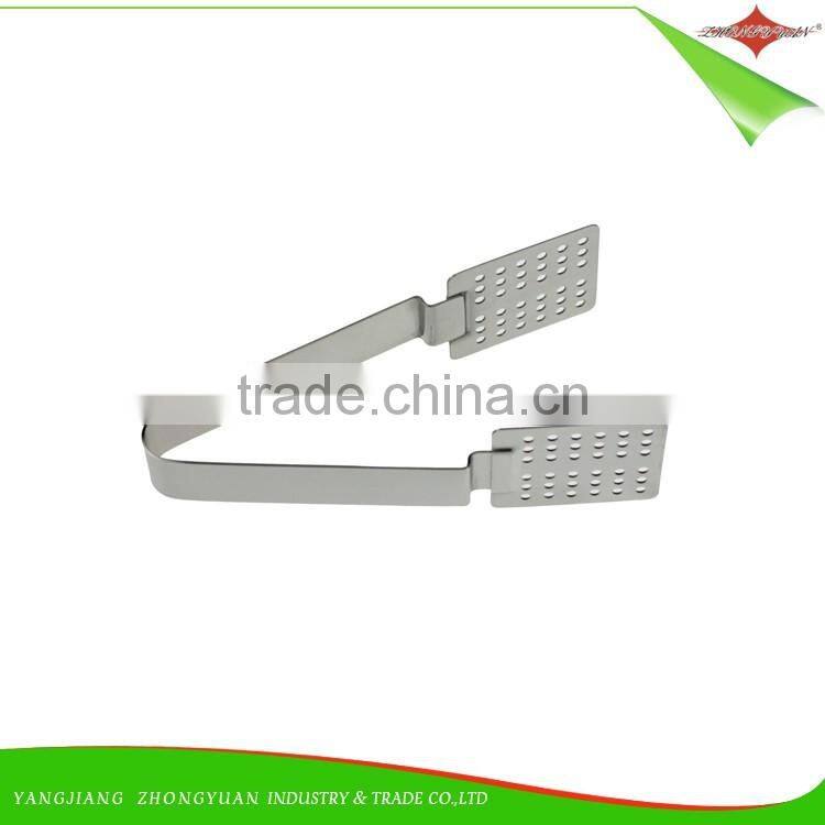 ZY-H1009 Popular Kitchen accessories metal stainless steel mini ice tongs