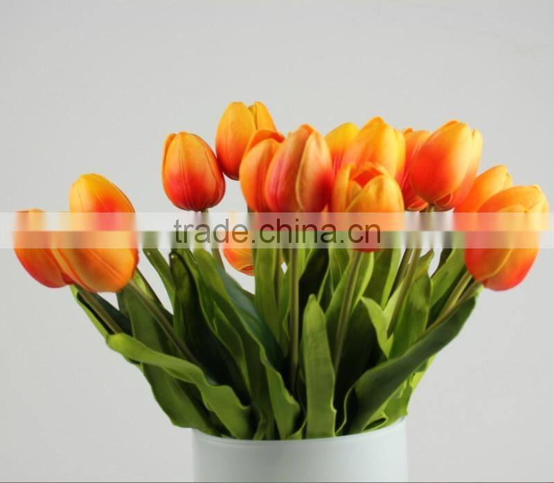 30pcs/lot Tulip Artificial Flower PU artificial bouquet Real touch flowers For Home decoration Wedding Decorative Flowers