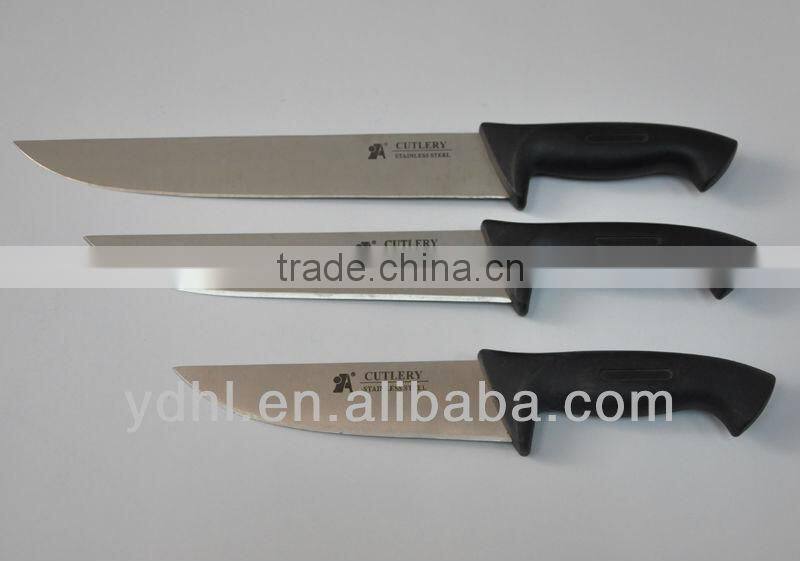 black PP handle slaughter knife