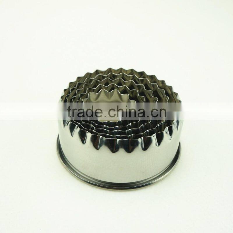 47099 5 pcs round shape stainless steel cookie cutter set
