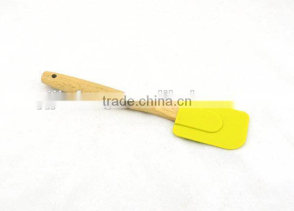 Silicone Dough scraper dough spatula wood handle
