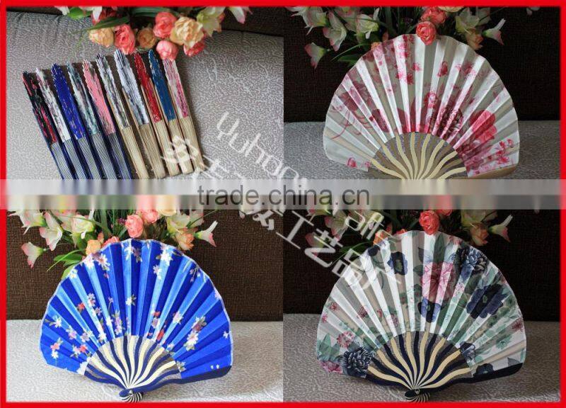 Best gift bamboo fabric hand fan