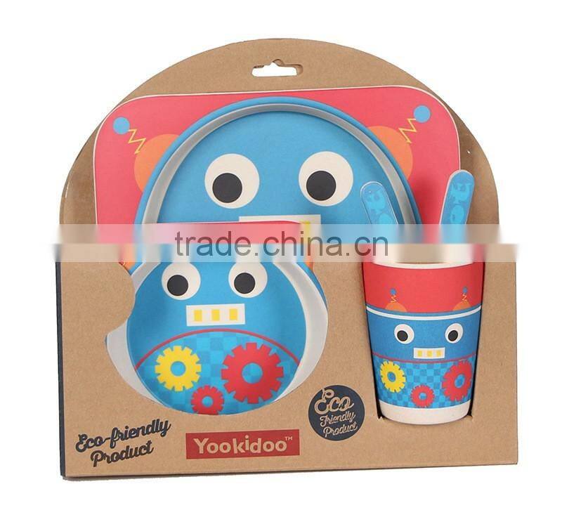 Bamboo Fiber Baby Tableware Set 5-piece