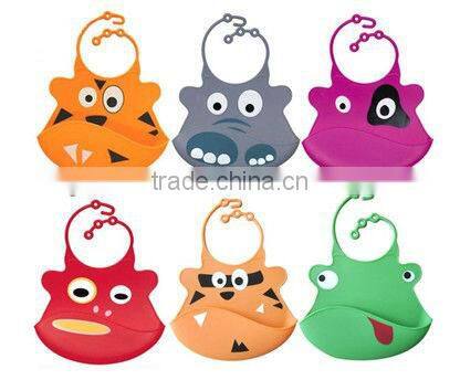 2013 cute custom shape silicone baby bib