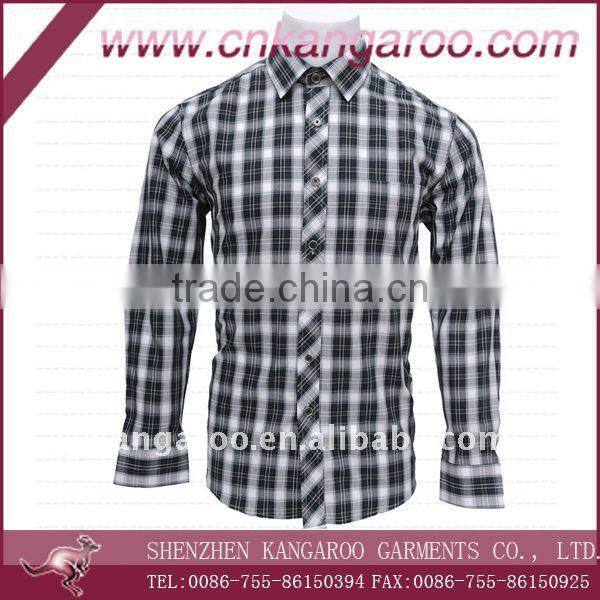 Mens 2011 100%cotton check pattern shirt