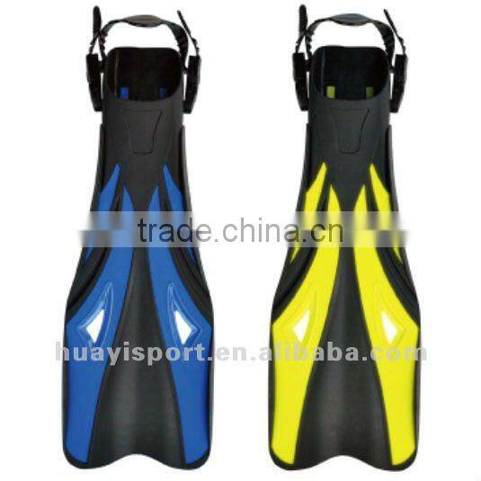Professional high quality silicone adjustable adult long diving fins flippers