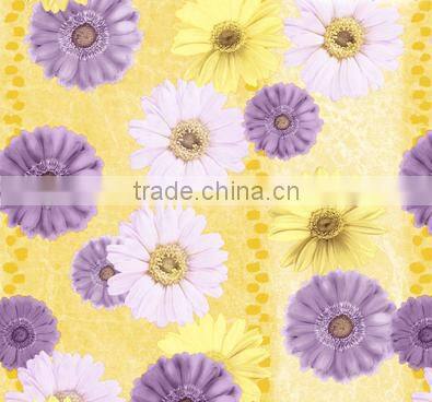 Printed PVC table cover with falannel back