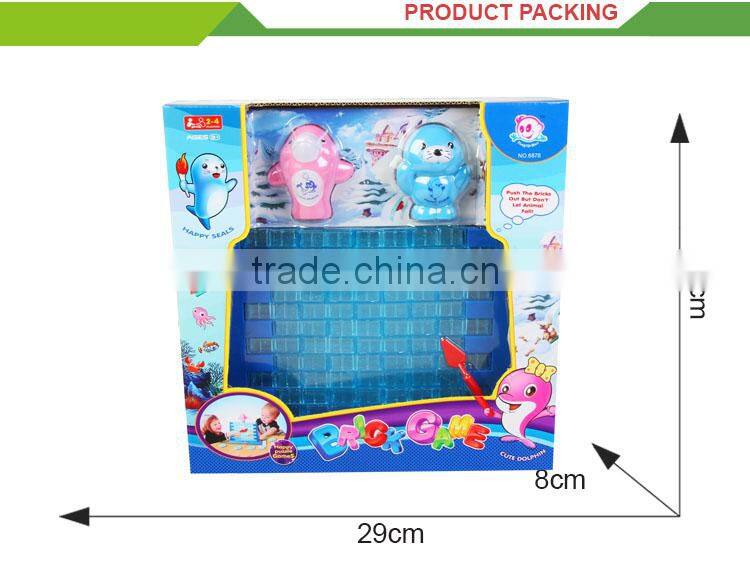 Interesting entertainment push game plastic building brick stress toy