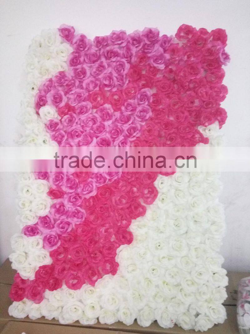Indoor or outdoor wedding decoration flower artificial walls for hotel decoration,fake flower wall artificial rose wall