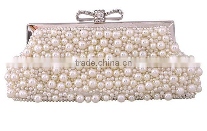 2016 new style fashion cheap pearl evening bags