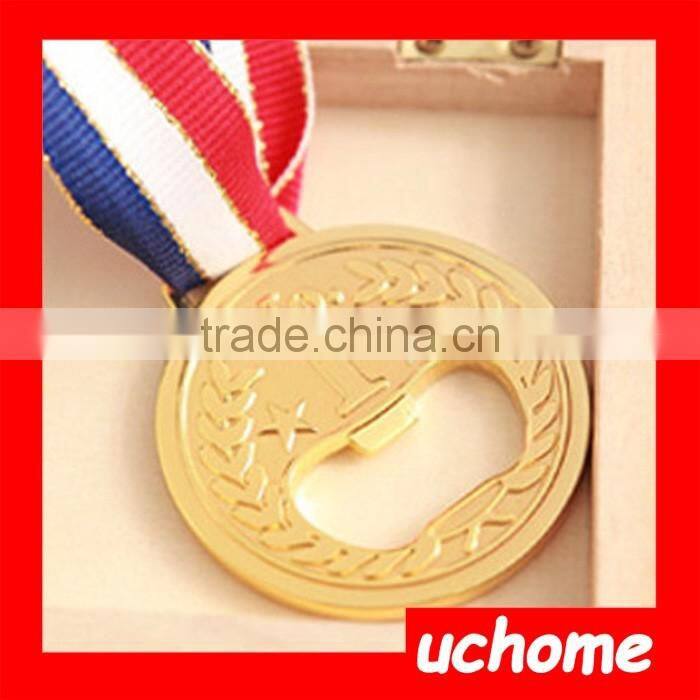UCHOME Creative Designed Winner Gold Medal Bottle Opener With Ribbon