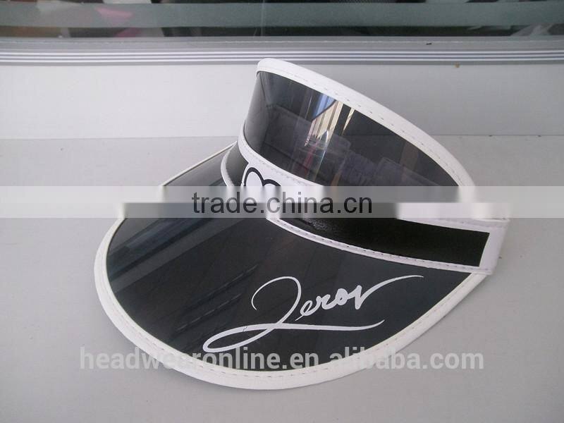 Custom High Quality Cheap Colorful PVC Sun Visor Dongguan Factory
