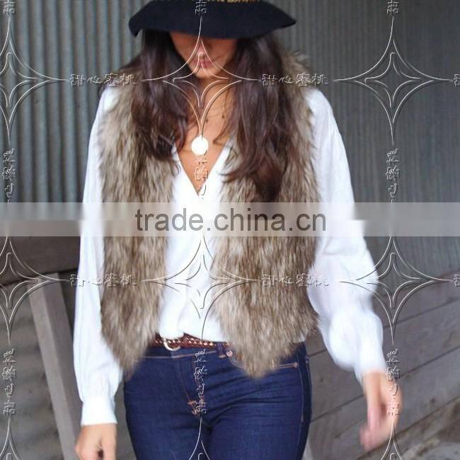 2015 winter autumn hot style street snap'short lady faux fur coat woman dress