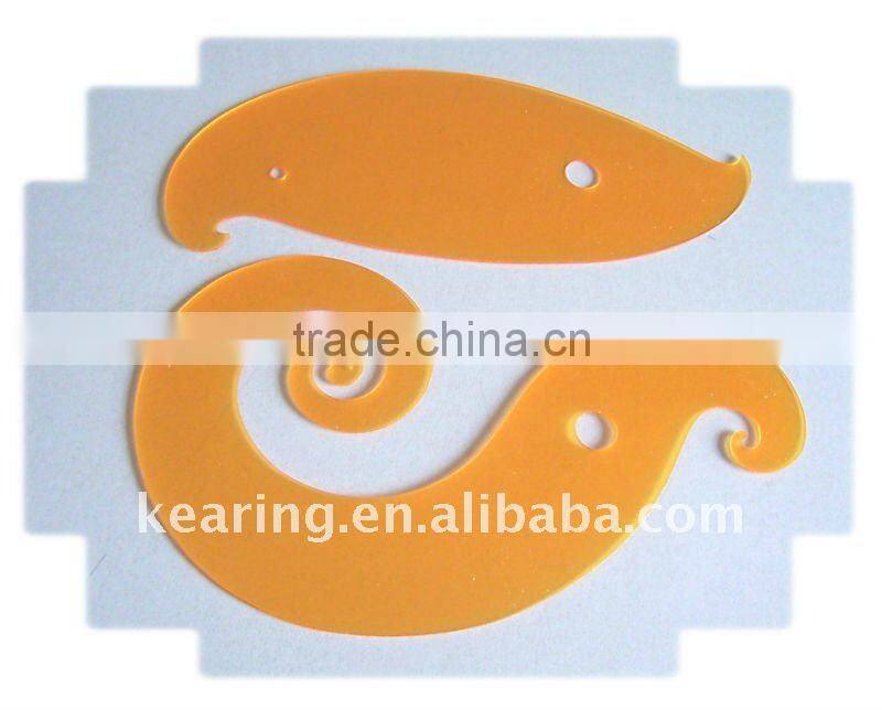 kearing brand,curved crafting mold,underwear bra fashion design french curve 2pcs in a set#1302S