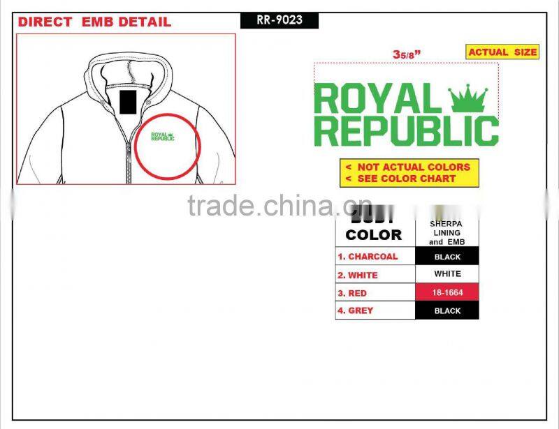 2014 Stock Boys / mens / big mens polyester winter sherpa lined printed fleece jacket /coat