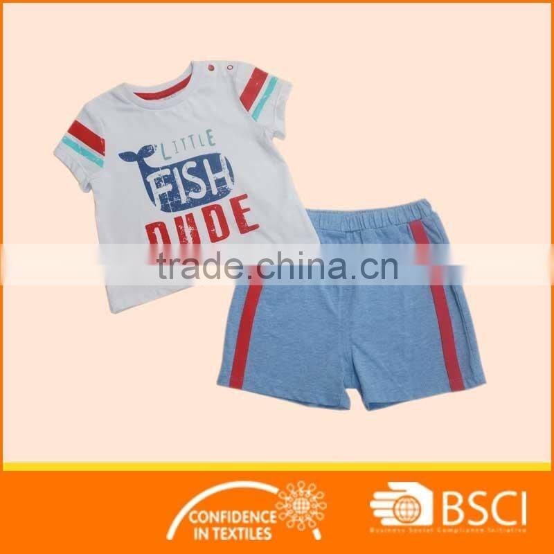 New Summer Letter Printed Soft Cotton Baby Clothing Set