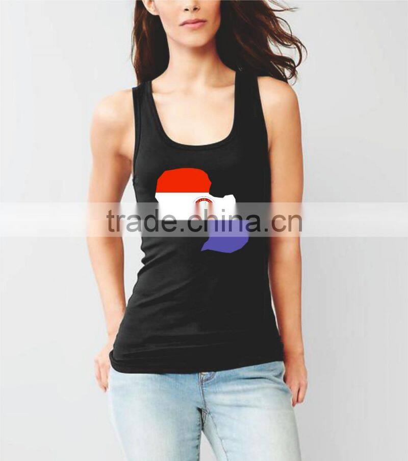 100% cotton running singlets sexy women sleeveless shirts
