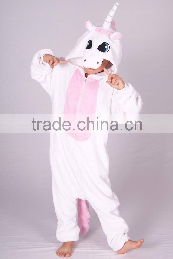 Heated flannel funny cartoon animal unicorn onesie 2017 family christmas pajamas Wholesale