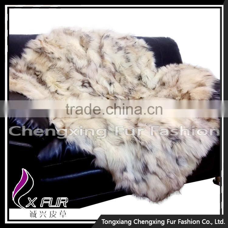 CX-D-84 Wholesale Custom Real Raccoon Fur Area Carpet Rugs