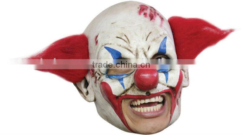 CLOWN DLX CHINLESS MASK RED HAIR