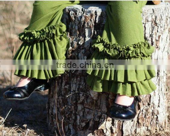 New Fashion girls jean ruffle pants,children's demin jeans pants with ruffle