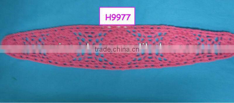 crochet cotton headband with flower