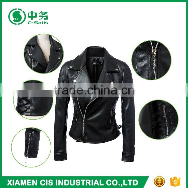 2017 New Fashion Women PU Leather Jacket for Sale