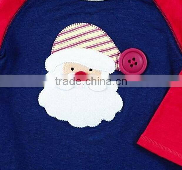 New style fashion boy's shirt kids Baseball Raglan Long Sleeve christmas shirt children's boutique clothing