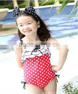 Lovely! Baby/Children Red&White w Dot Swimsuit/bathing Suit for Girls