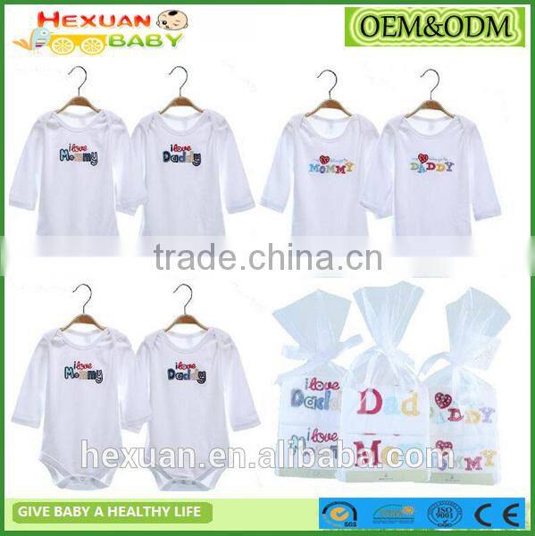 100% organic cotton romper gift Baby clothes romper bodysuit 2pcs/set