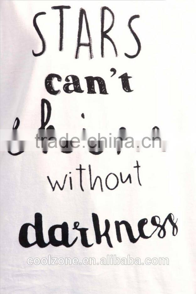 Wholesale round neck short sleeve elongated t shirt women print t shirt