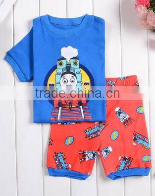 latest design boy orange smiley face patterned American market boys fashion set