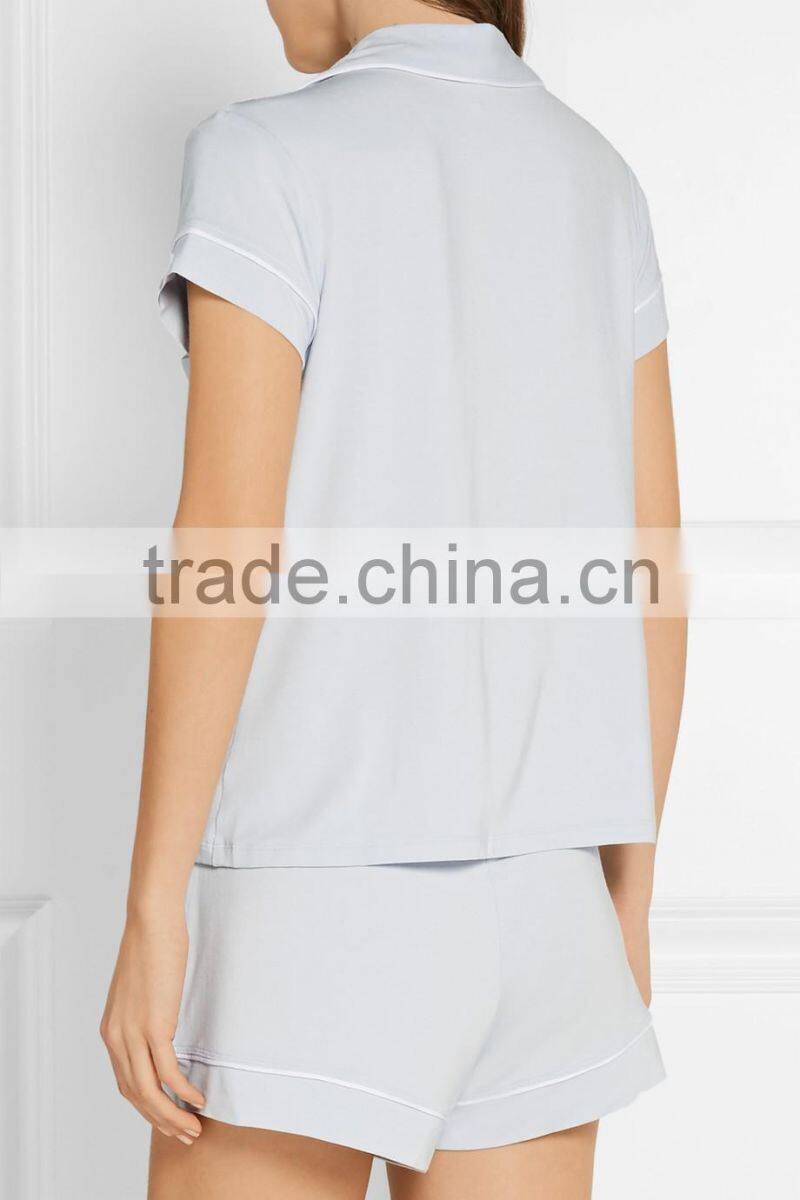 Customed Lounging Wear High Quality Soft Modal Jersey Pajama Set