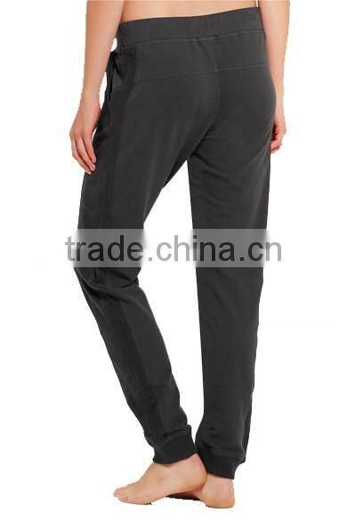 Wholesale women cotton track pants breathable gym long yoga jogger running pants