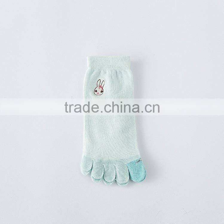 Spell color cotton toe socks toe socks female rabbit yoga socks massage