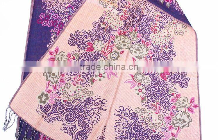 Hot sale women cheap promotional scarves , mix-color shawl scarves from china factory