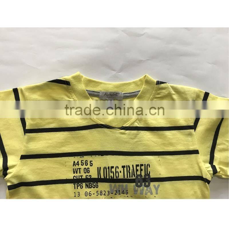 100% Cotton Baby V Neck T-Shirt for Boys